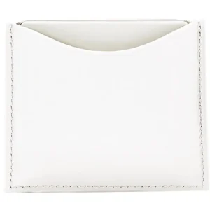 La Bouche Rouge White Leather Compact Case