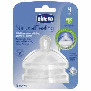 Chicco NaturalFeeling Teat 4m+ Medium Flow Adjustable Fast & Cereal 2 Units