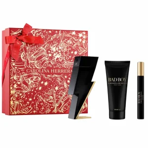 Carolina Herrera Bad Boy Eau De Toilette Spray 100ml Set 3 Pieces