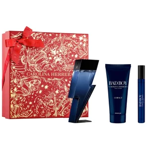 Carolina Herrera Bad Boy Cobalt Eau De Perfume Spray 100ml Set 3 Pieces