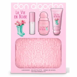 Don Algodon La Vie En Rose Eau De Toilette Spray 30ml Set 4 Pieces