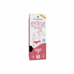 Enna Menstrual Brief Hipster Black Moderate Flow Size S Day & Night