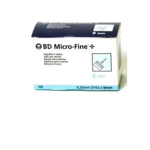 BD Microfine Tw 0,25X8mm 100Uds