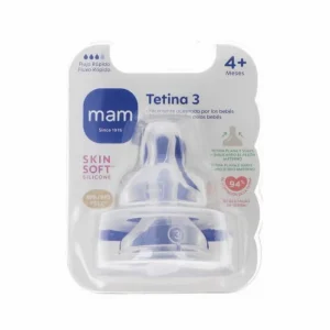 Mam SkinSoft Silicone Teat Fast Flow 4+ Months 2 Units
