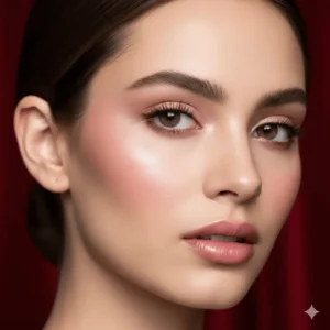 Dove Cameron met rosé blush en glamoureuze 10-minuten nacht-make-uplook