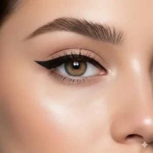 Waterproof liquid eyeliner met scherpe katte-ooglook en diepe zwarte kleur